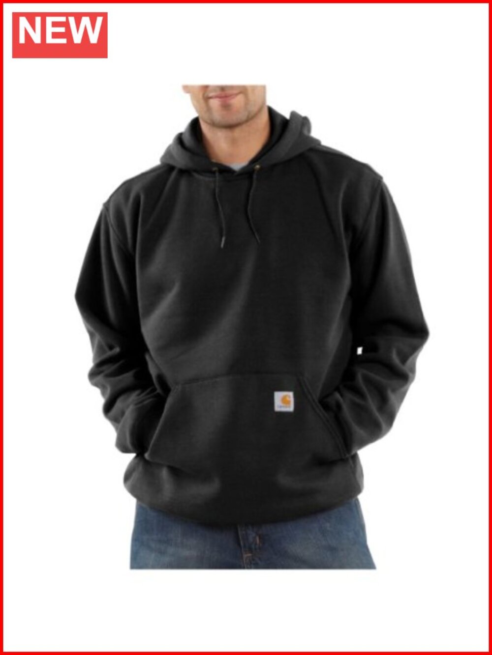 Loose Fit Midweight Cotton Blend Hoodie Pullover Workwear
